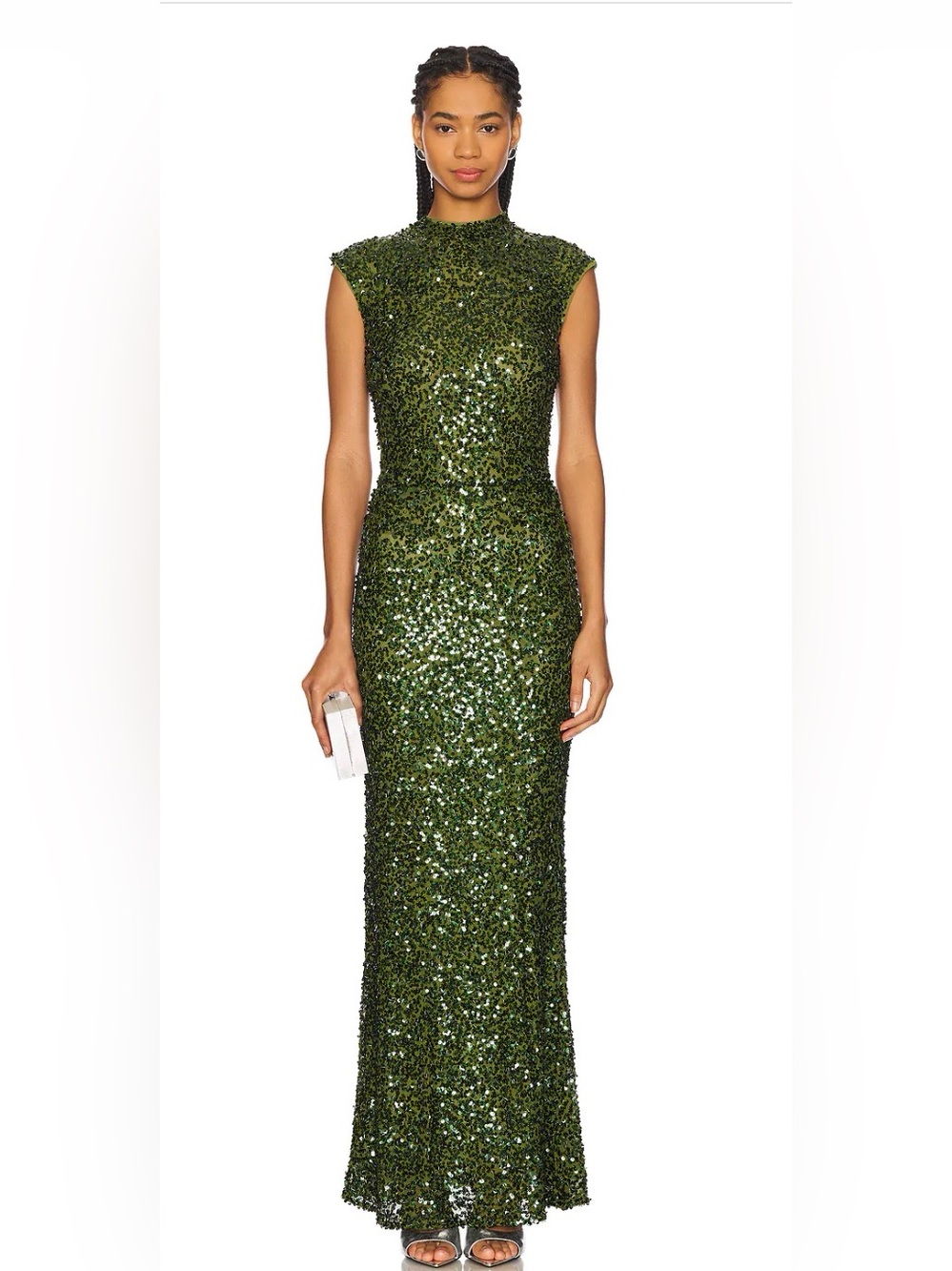 Camila Coelho Emma Maxi in Dark Olive